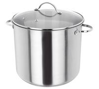 Judge Essentials Stainless Steel Stockpot With Glass Lid 28Cm / 13L - Silver