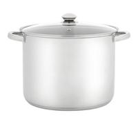 Judge Essentials Stainless Steel Stockpot With Glass Lid 28Cm / 13L - Silver