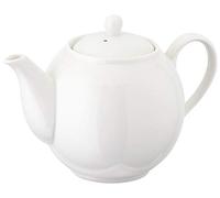 Judge Essentials White Porcelain Traditional Round Teapot (2.5 Cup/500ml)
