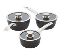 Judge Evertough Non-Stick 3-Piece Saucepan Set - Black