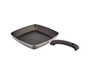 Judge Everyday 24cm Griddle Pan, Stay Cool Handle, Aluminium, Dishwasher Safe, Not Suitable for Induction Hobs, Compatible with All Other Hobs