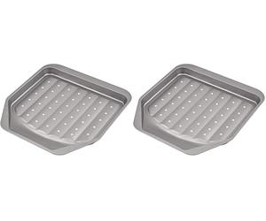 Judge Everyday Non Stick Perforated Chip Tray, Carbon Steel, Grey (Pack of 2)