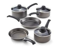 Judge Everyday Set of Pans Non-Stick, 5-Piece Set 16cm 18cm 20cm Saucepans, 20cm 24cm Frying Pans - 5 Year Guarantee