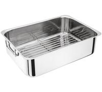 Judge Extra Large Stainless Steel Roasting Pan with Rack, 36cm x 26cm x 10cm, Oven Safe, Dishwasher Safe, Gift Box