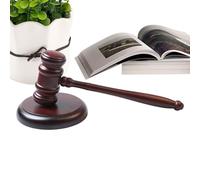 Judge Gavel - 24.9cm Wooden Ergonomic - Loud Clear Strike Lawyer Gavel Set | for Court Mock Trial Auctions Meetings Lawyers Executives Auctioneers
