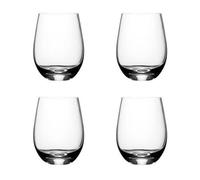 Judge Glassware 4-Piece Stemless Wine Glass Set, 530ml - Handmade SodaLime Glass, Durable & Dishwasher Safe
