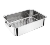 Judge H045 Extra Large Stainless Steel Roasting Pan with Rack, 36cm x 26cm x 10cm, Oven Safe, Dishwasher Safe, Gift Box - 25 Year Guarantee