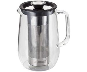 Judge JDG55 Glass Cafetiere 8 Cup Coffee Maker (900ml) Unique Brew Control Plunger, Dishwasher Safe - 25 Year Guarantee