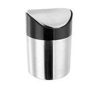 Judge Mini Worktop Bin with Swing Top Lid, Stainless Steel, Countertop Waste Caddy 13cm high x 10cm diameter - 10 Year Guarantee