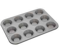 Judge Non-Stick Bun Tin with 12 Fluted Cups, Dishwasher Safe 35cm x 27cm x 2cm - 5 Year Guarantee