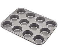 Judge Non-Stick Cupcake & Muffin Tin with 12 Cups, 36cm x 27cm x 3cm, Dishwasher Safe - 5 Year Guarantee