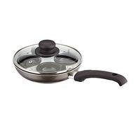 Judge Non-Stick Egg Poacher Pan, 20cm, 4 Egg Poacher Cups, Frying Pan Base & Glass Lid- Dishwasher Safe