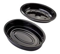 Judge Ovenware Enamel Oval Roaster - Black