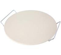 Judge Pizza Stone, 33cm, Pizza Tray, Pizza Board and Pizza Plate with Chrome Handles, Round Tray and Serving Tray, Dishwasher Safe