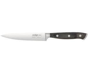 Judge Pro 12cm/5" Utility Knife - High-Grade Carbon Stainless Steel Blade, Dishwasher Safe, Hard-Wearing Wood Handle, Easy to Sharpen