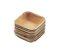 Judge Pure Leaf Disposable Dip Dish, Pack of 12 Areca Palm Leaf Dip Dishes 3.5"/9cm, Fridge and Freezer Safe, Microwaveable