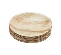 Judge Pure Leaf Disposable Plates, Pack of 12 Areca Palm Leaf Side Plates 8"/20cm, Fridge and Freezer Safe, Microwaveable