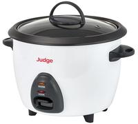 Judge Rice Cooker 1L For Perfect Rice Every Time, Rice Maker with Keep Warm Function, 400W, Includes Steamer Basket, Measuring Cup and Spoon, White