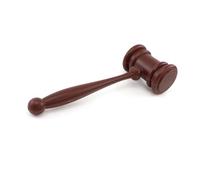 Judge’s Hammer Costume Accessory - Pack of 1 - Brown Wood-Effect Gavel Prop with Handle - Adults Mens Womens Courtroom Magistrate Lawyer Judge Fancy Dress Costume Accessory