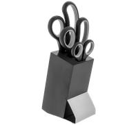 Judge Set of 3 Scissors with Scissor Block, Right Handed Scissors with Soft Grip Handles and Stainless Steel Blades, 6cm, 8cm and 10cm, Dishwasher Safe - 25 Year Guarantee
