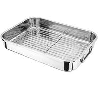 Judge Speciality 39 x 28 x 6 cm Roasting Pan with Rack, Silver, Stainless Steel