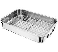 Judge Speciality Cookware, 32 x 24 x 6cm Roasting Pan with Rack, Silver