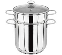 Judge Speciality Cookware JA80 Extra Large 5.2L Stainless Steel Pasta Pot with Drainer Insert (31cm x 22cm x 31cm) Induction Ready - 25 Year Guarantee