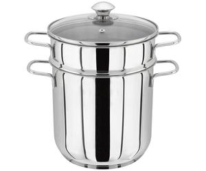 Judge Speciality Cookware JA80 Extra Large 5.2L Stainless Steel Pasta Pot with Drainer Insert (31cm x 22cm x 31cm) Induction Ready - 25 Year Guarantee