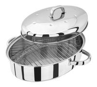 Judge Speciality Cookware Oval Roaster With Rack - Silver