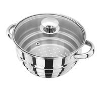 Judge Steamer Insert Stainless Steel Stepped Steamer Insert Colander with Twin Handles fits Most 16cm, 18cm or 20cm Pans