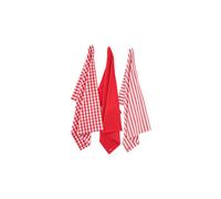 Judge Textiles Set of 3 Red Tea Towels