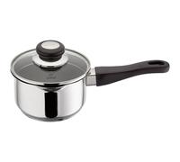 Judge Vista, 14cm Draining Saucepan, 1L, Non-Stick in Metallic Silver Judge Metallic Silver