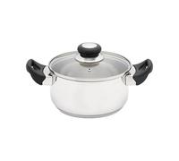 Judge Vista 18cm Stainless Steel Casserole Pot - 1.8L Cooking Pot with Twin Stay-Cool Handles, Induction Compatible Casserole Dish, Oven & Dishwasher Safe, Durable Stainless Steel Cookware