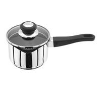 Judge Vista Non-Stick Draining Saucepan With Shatterproof Vented Glass Lid 14Cm / 1L - Silver
