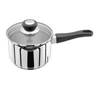 Judge Vista Non-Stick Draining Saucepan With Shatterproof Vented Glass Lid 16Cm / 1.5L - Silver