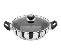 Judge Vista Non-Stick Large Shallow Casserole With Shatterproof Glass Lid 28Cm - Silver