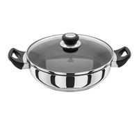 Judge Vista Non-Stick Shallow Casserole With Shatterproof Glass Lid 28Cm - Silver
