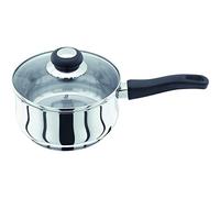Judge Vista Stainless Steel Large Saucepan 18cm, 1.8L, Shatterproof Vented Glass Lid, Induction Ready, Oven Safe