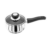 Judge Vista Stainless Steel Non-Stick Large Saucepan 20cm, 2.1L, Shatterproof Vented Glass Lid, Induction Ready, Oven Safe