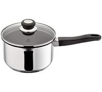 Judge Vista Stainless Steel Non-Stick Large Saucepan with Pouring Lip 20cm 3L, Glass Strain & Pour Lid, Induction Ready, Oven Safe