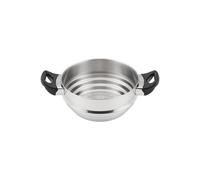 Judge Vista Stainless Steel Open Multi Steamer, Suitable for 16cm,18cm &20cm Saucepans, Classic Curved Shape, Stay Cool Handles, Oven Safe