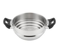 Judge Vista Stainless Steel Open Multi Steamer, Suitable for 16cm,18cm &20cm Saucepans, Classic Curved Shape, Stay Cool Handles, Oven Safe