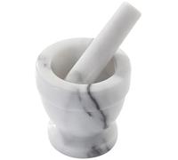 Judge White Marble Mortar and Pestle Spice Grinder or Herb Crusher in Gift Box, 10.5cm High x 10cm Diameter
