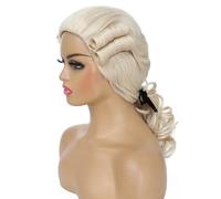 Judge Wig Colonial Wig Colonial Costume for Men, Founding Father Costume, George Washington Costume, Halloween Costume, Revolutionary War Costume (Beige)