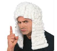 Judge Wig Curly White Colonial Wig Realistic Powdered Gentleman Lawyer Funny Halloween Cosplay for Kids & Adult Shows, Costume Parties, Cosplay and Halloween Parties