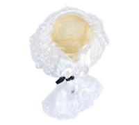 Judge Wig,White Wigs Judges Costume Accessorie Barrister Costumes Fun Court Lawyer Role Wavy Vintage Synthetic,Headwear Accessories for Halloween Makeup Theme Party Fancy Dress Cosplay