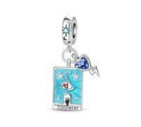 Judgement Tarot Card Charm 925 Silver Charm Compatible with Pandora Charms, Trollbeads, Chamilia, Biagi and Many Other UK Charm Bracelets.