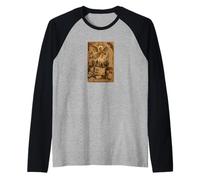 Judgement Tarot Card Scrapbook Design Raglan Baseball Tee