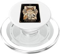 Judgemental Calico Cat Tarot Judgement Card Design PopSockets PopGrip for MagSafe