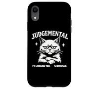 Judgemental Cat Im Judging You Seriously Funny Cat Graphic Case for iPhone XR